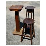 Pedestal Stand and Chair lot