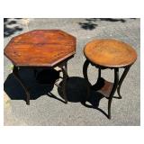 Two Wood Side Tables