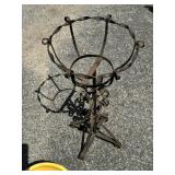 Metal Plant Stand with Yellow Planter