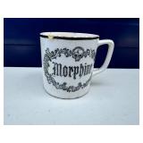 Vintage bottle and glass lot with metal box