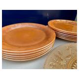 Lot of Carnival Glass & Fire King Peach Lustre