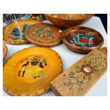 Kitchen canister sets & hand painted Wooden Bowls