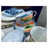 Vintage plate, coffee & tea cup lot