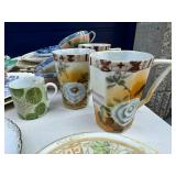 Vintage plate, coffee & tea cup lot