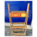 Vintage Camel Cigarette Wood Display Stand