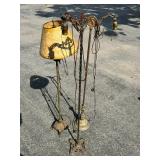Lot of three Antique Floor Lamps