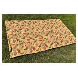 One Panel Mid Century Modern Barkcloth Curtain