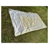 One Panel Mid Century Modern Barkcloth Curtain