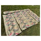 6 Panel Mid Century Modern Barkcloth Curtains