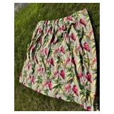 One Panel Mid Century Modern Barkcloth Curtains