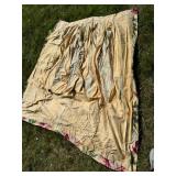 One Panel Mid Century Modern Barkcloth Curtains