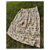 One Panel Mid Century Modern Barkcloth Curtains