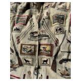 One Panel Mid Century Modern Barkcloth Curtains