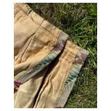 Two Panel Mid Century Modern Barkcloth Curtains