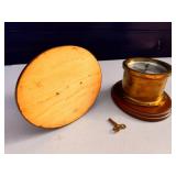 Seven Jeweled Eight Day Ships Bell Clock & Weather Barometer