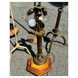 Lot of Five Antique Floor Lamps