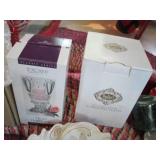 Silver tone, ceramic and Lead Cryst...