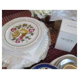 Silver tone, ceramic and Lead Cryst...