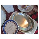 Silver tone, ceramic and Lead Cryst...