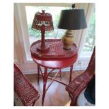 10pc red Shabby Chic Wicker Rattan ...