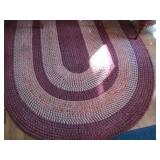 8ft red tone oval woven area rug...
