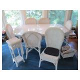 9pc white Wicker shabby chic style ...