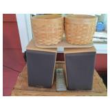 White rolling shelf/cart plus conte...