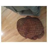 Wicker Rattan accent Frog and plant...