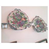 Fruit themed plates with candle ado...