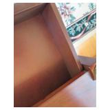 Vintage Wood 2-tier serving cart wi...