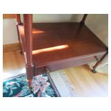 Vintage Wood 2-tier serving cart wi...