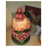 Large painted ceramic Rooster Cooki...