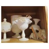 Vintage milk glass serving pitcher ...