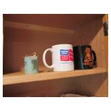 Variety of milk glass style mugs, v...