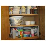 Glass Mixing bowls, Corelle plates ...