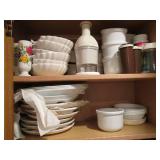 Glass Mixing bowls, Corelle plates ...