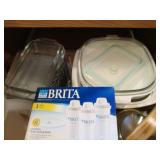 Corning Ware casserole dishes, glas...