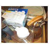 Corning Ware casserole dishes, glas...