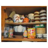 Huge collection of stoneware mugs, ...