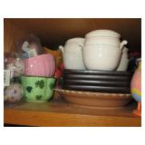 Huge collection of stoneware mugs, ...