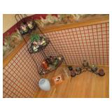 Metal 3-tier folding corner rack wi...