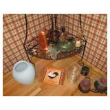 Metal 3-tier folding corner rack wi...