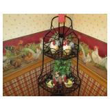 Metal 3-tier folding corner rack wi...