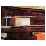 Antique Trombone in velour lined co...