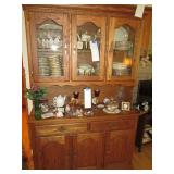 Solid 2pc Wood Buffet Hutch with up...