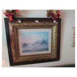 Meticulously carved framed wall art...