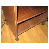 Small rolling microwave cart