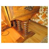 Vintage Wood drop leaf end table wi...