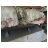 Antique Brass tone log holder, fire...