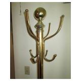Freestanding brass tone hat and coa...